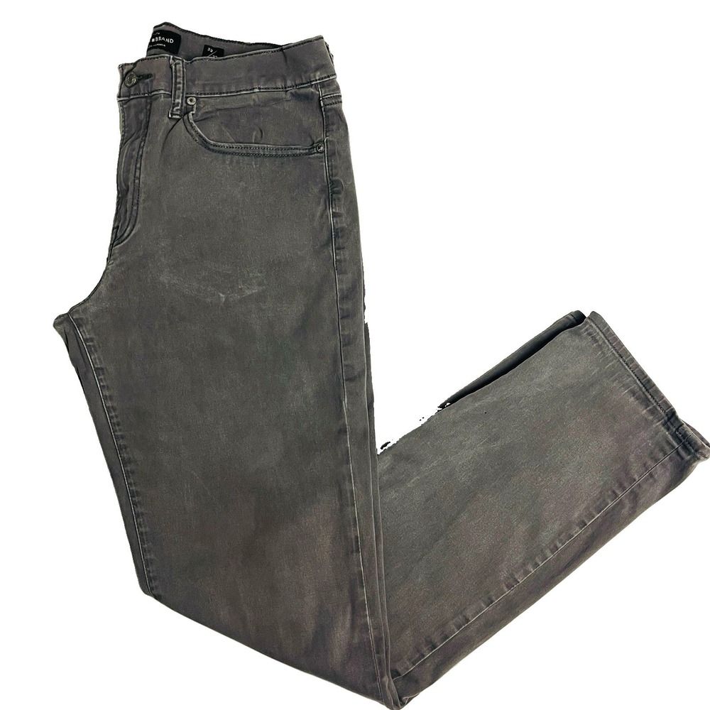 Lucky Brand 121 Slim Straight Jeans Men's 33x32 Gray Stretch Denim